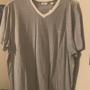 Calvin Klein Men's Gray V-Neck Tee
